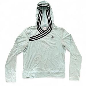 Adidas Mint Hoodie with Charcoal Stripes